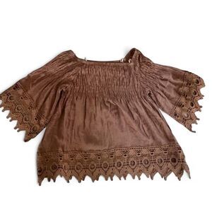 Women's NYC Brown and Tan Tunic Blouse Size 2XL